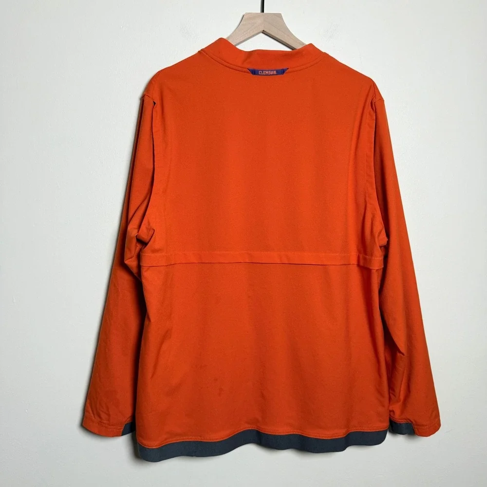 Nike‎ Clemson Tigers Mens Sideline Jacket XL Orange Full Zip Performance Sports